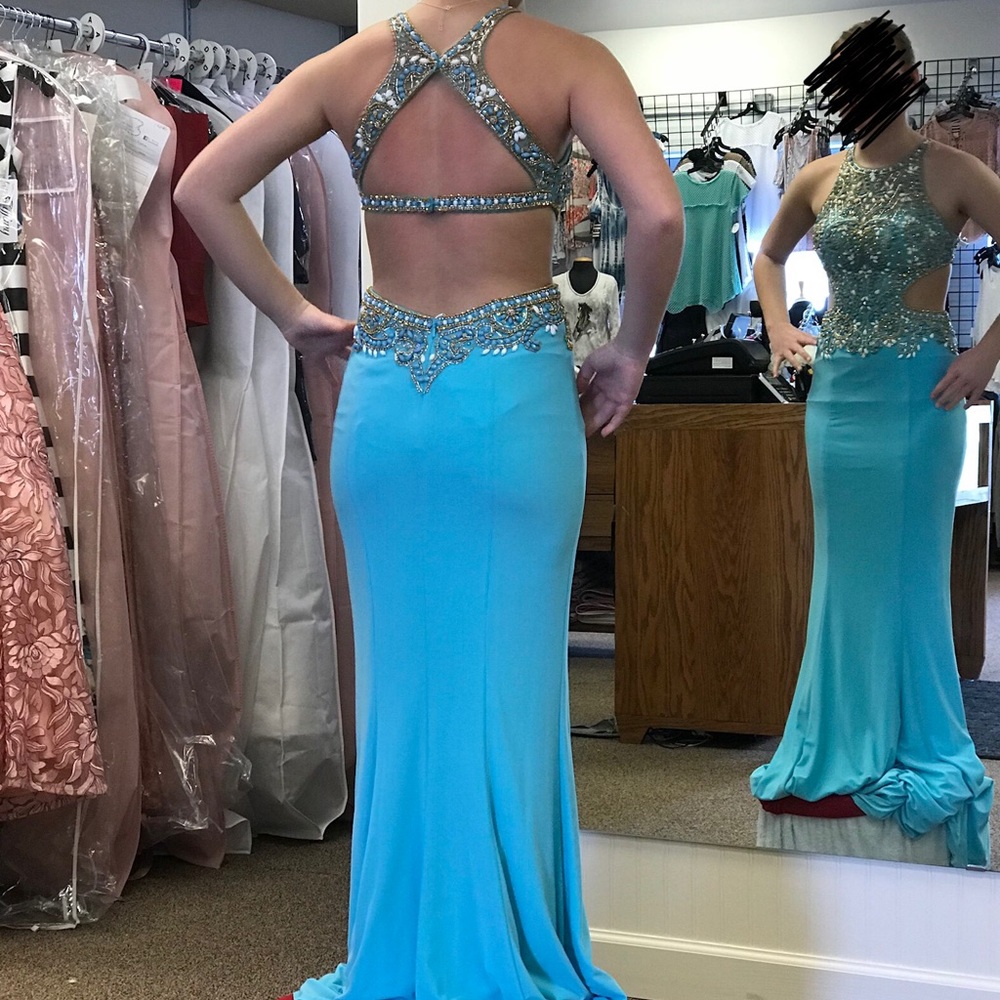 Designer Tiffany Prom Dress - Picture 1 of 6